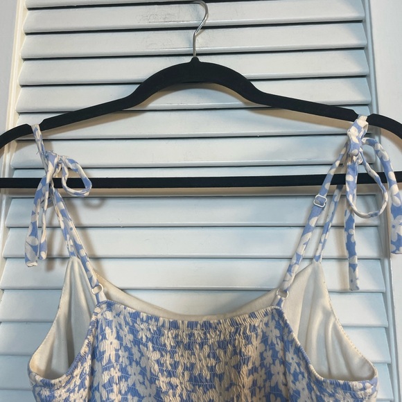 Lily Rose Daisy Mae Floral Romper Size S-Adjustable Straps w/Faux Ties, POCKETS! - Picture 9 of 11